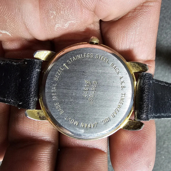 Gitano Quartz Ladies Fashion Watch Gold Tone Black Strap Working Roman Dial show - Picture 2 of 9